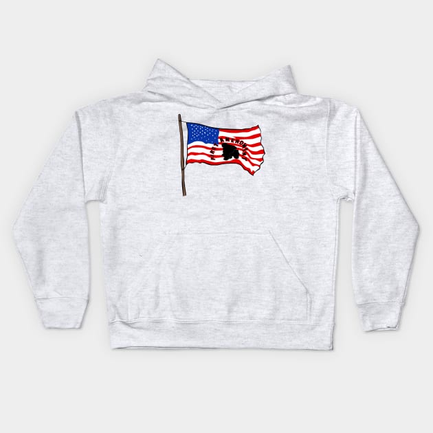 American Flag First Amendment Kids Hoodie by ssbond